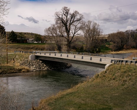 A bridge over a body of water