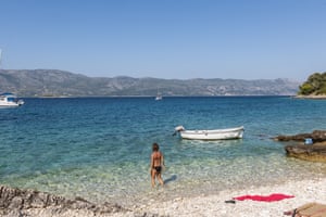 One of the (non-sandy) beaches at Lumbarda.