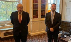 Brendan Clarke-Smith (right) with Boris Johnson at No 10