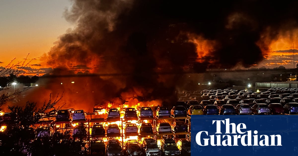 Giant blaze destroys 60 vehicles at Pickles auction yard in Perth