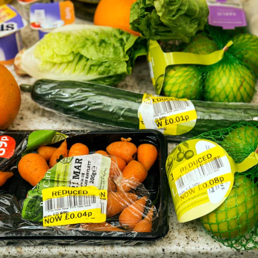 Reduced items from the grocery shopping