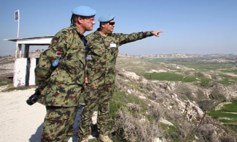 UN soldiers patrol the buffer zone that separates southern and northern Cyprus