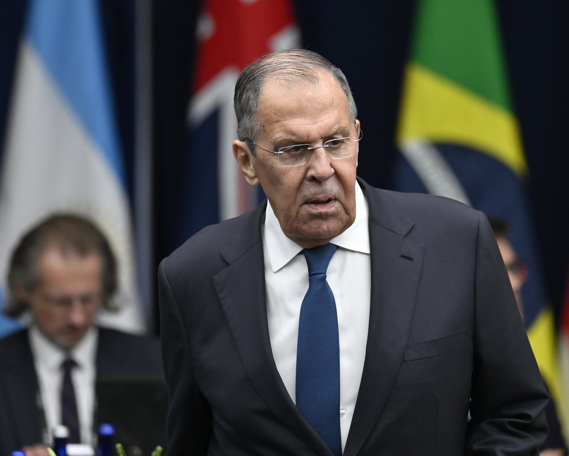 Photo: Theguardian G20 Ministers Scrap Family Photo Over Sergey Lavrov Presence in Atlanta