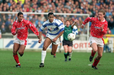 Les Ferdinand in action against Coventry City in 1993.