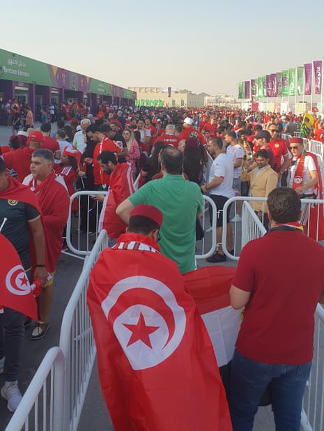 Tunisia fans outside the stadium