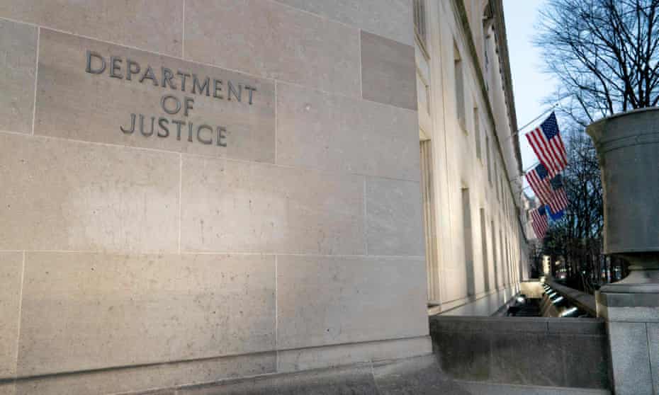 The Department of Justice building in Washington. The Guardian condemned ‘an egregious example of infringement on press freedom by the US DoJ.’