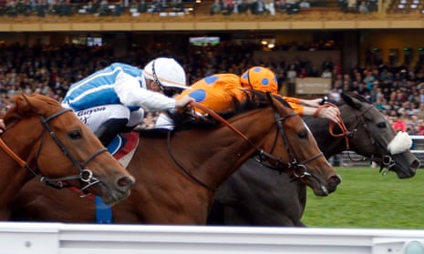 Lily’s Candle, right, beats Matematica in the Prix Marcel Boussac.