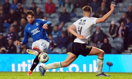 Rangers substitute Scott Wright rounds off the scoring with his second goal of the game