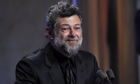 Serkis in February 2020, accepting a Bafta for outstanding contribution to film.