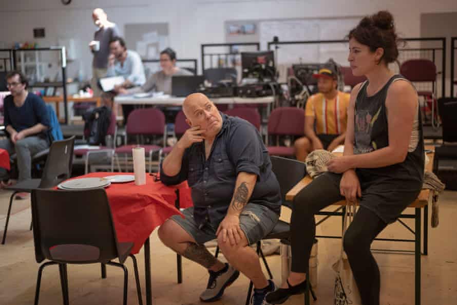 Nick Holder and Susan Lynch in rehearsal at the National Theatre for Faith, Hope and Charity in 2019.