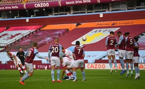 Ward-Prowse (L) scores Southampton’s second goal from this free-kick.