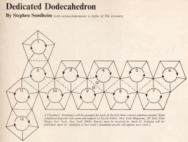 Dedicated Dodecahedron by Stephen Sondheim.