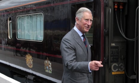 prince charles next to the royal train