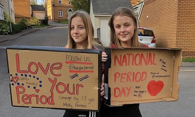 Molly Fenton, right, campaigning with her sister Tilly.