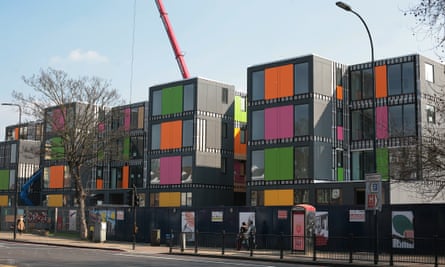A pop-up village in Lewisham, London that will provide 24 residential units for short-term accommodation to homeless households.