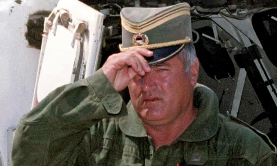 Ratko Mladić in Sarajevo in August 1993