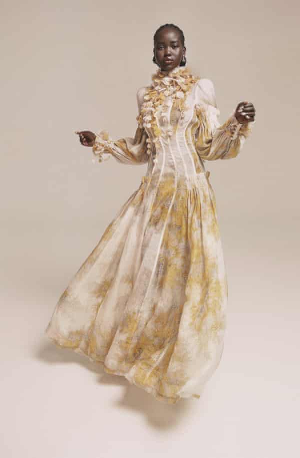 Cream and yellow dress by zimmermannwear.com
