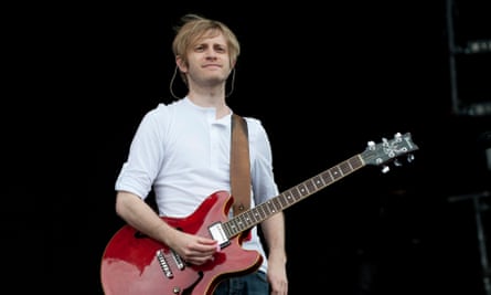Greg Gilbert with Delays at the Isle of Wight festival in 2014.