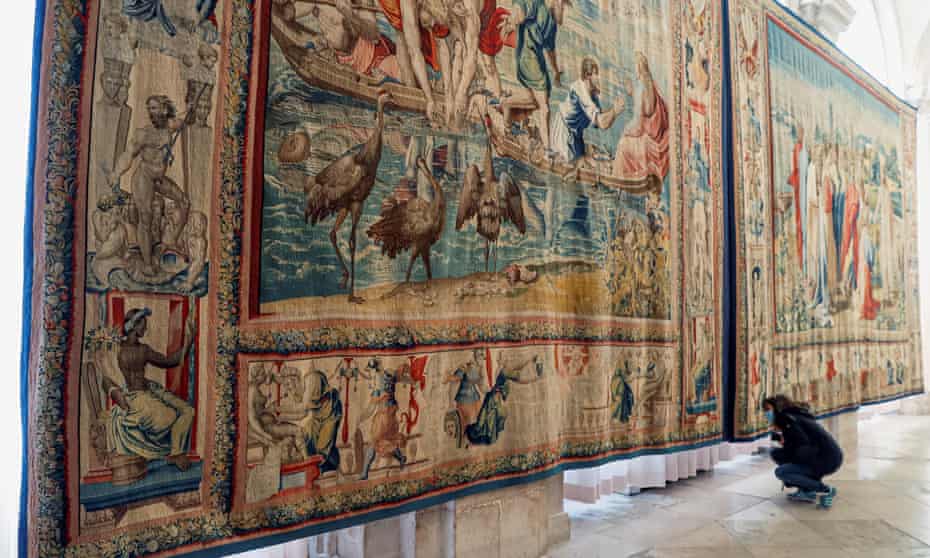One of the tapestries created for King Philip II of Spain based on sketches by Raphael.