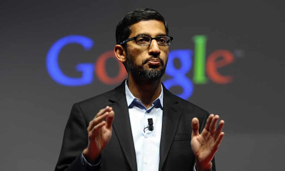 Google S Sundar Pichai Becomes Highest Paid Ceo In Us Google The Guardian