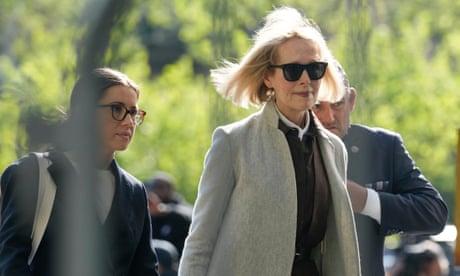 E Jean Carroll wearing sunglasses