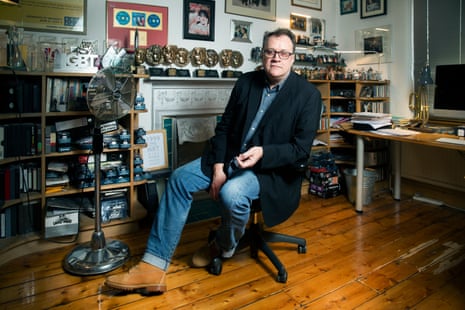 Russell T Davies in his office at his home in Manchester.