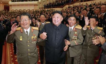 Kim Jong-un at the banquet thrown to celebrate North Korea’s latest nuclear test