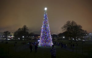 The U.S. Capitol Christmas Tree in Washington is 74 feet high and comes from Alaska’s Chugach National Forest