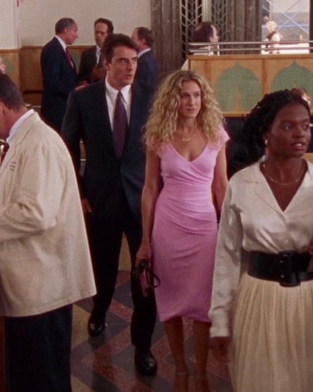 John James Preston as Big and Sarah Jessica Parker as Carrie Bradshaw in Sex and the City.