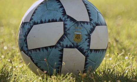 An Argentina Football Association branded football. 