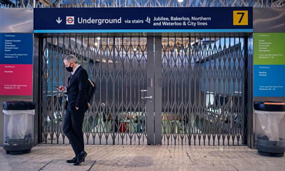 Rush hour at Waterloo station on Friday.