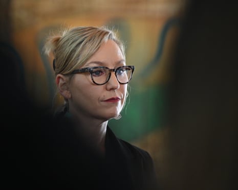Australian Greens leader Larissa Waters speaks to journalists, announcing a deal on tax changes and the NDIS bill inquiry.