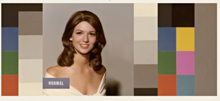 One of the ‘Shirley cards’ used by Kodak for calibrating the reproduction of skin tones on photographic film.