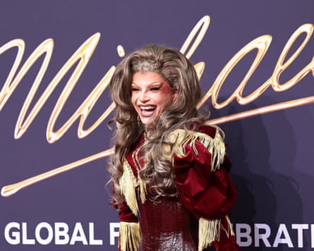 Fan dressed for red carpet
