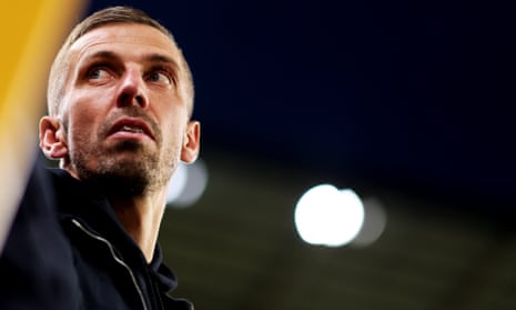 Gary O'Neil looks on at the Molineux