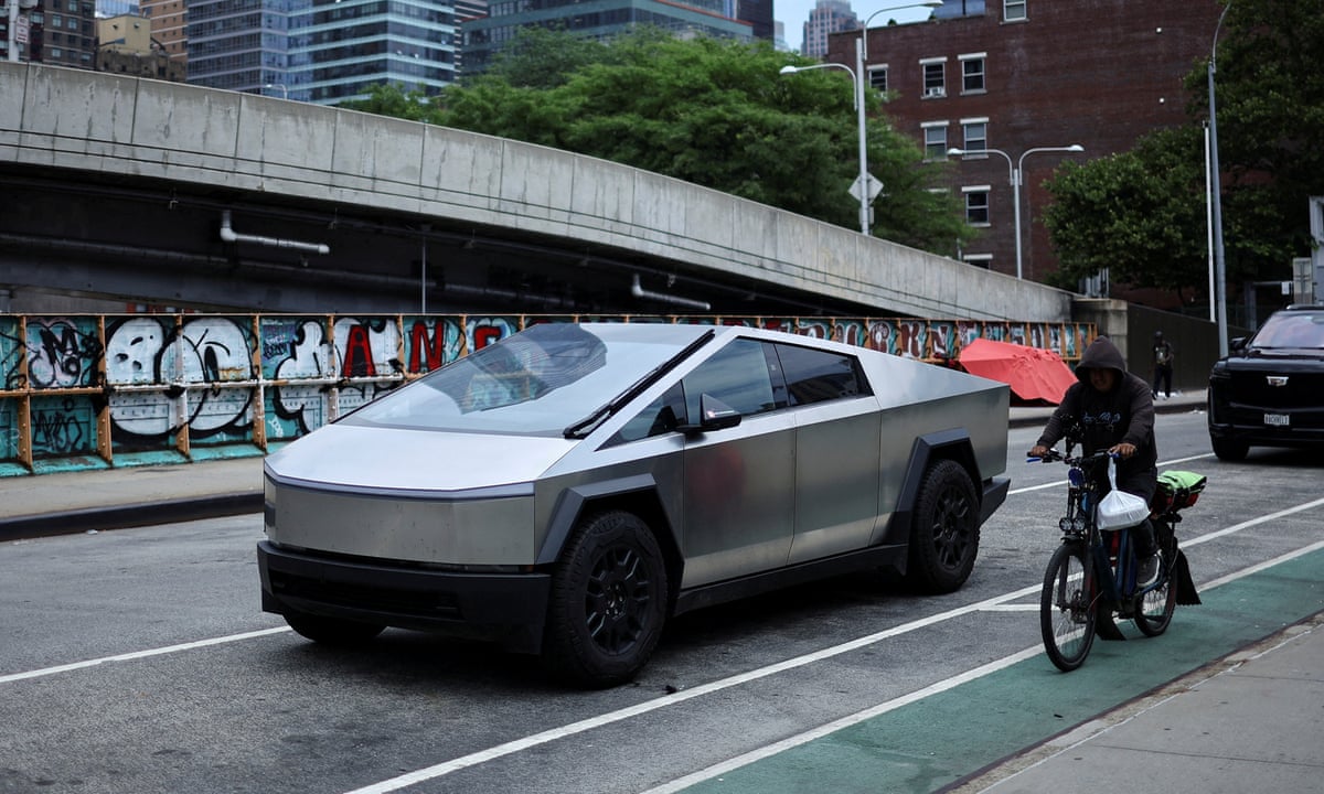 Tesla Cybertruck 'too big and sharp' for European roads, say campaigners | Tesla | The Guardian