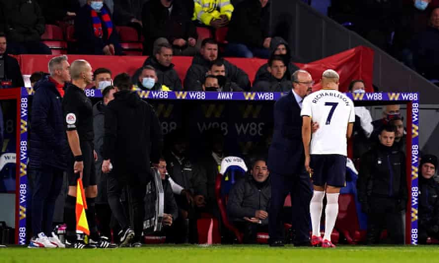 Richarlison a été remplacé par Rafa Benitez à Selhurst Park.