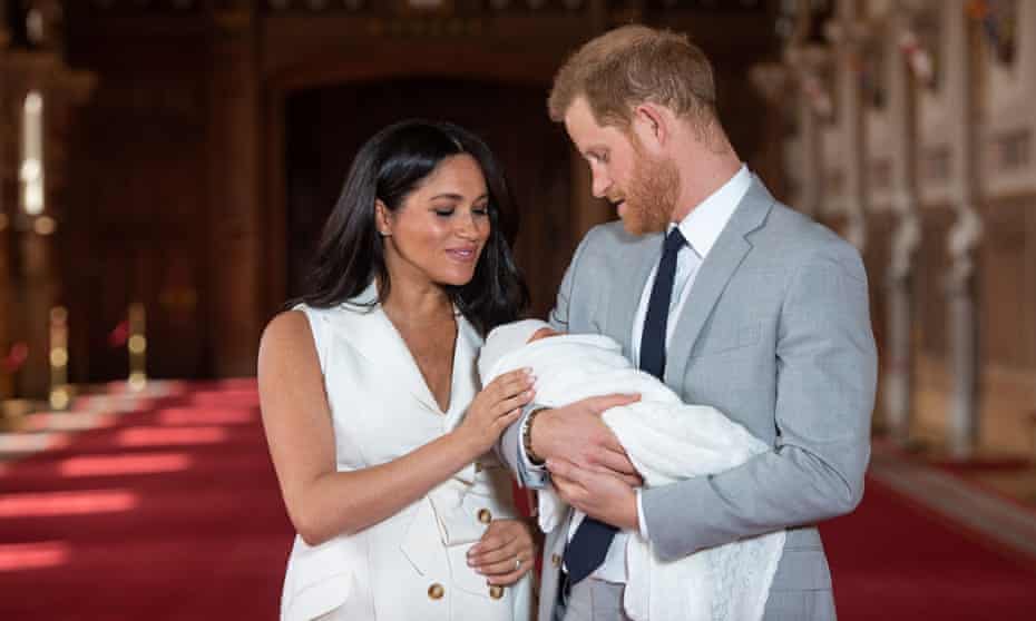 The Duke and Duchess of Sussex with their baby Archie