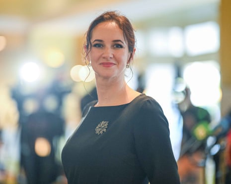 Lithuanian Minister of Social Security and Labour Inga Ruginiene attends a press conference in Vilnius, Lithuania earlier this month.