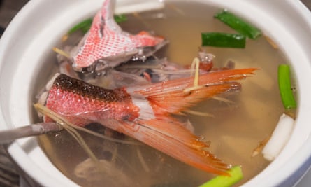 An Asian fishtail soup