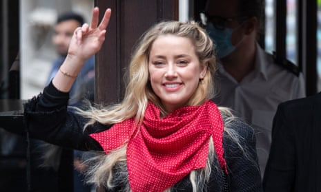 Amber Heard arriving at the high court in London