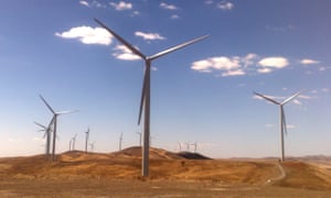 A windfarm near Burra in South Australia. The energy industry report card shows that Australia’s large scale renewable target will be met ahead of time.