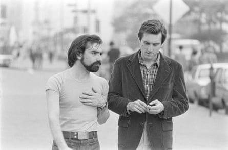 Martin Scorsese and Robert De Niro during production