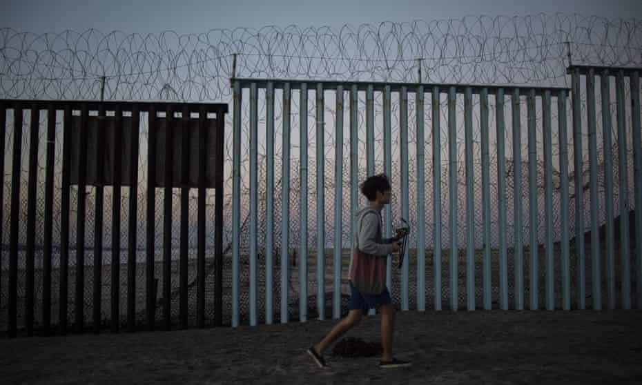 The Mexico-US border fence in Tijuana.