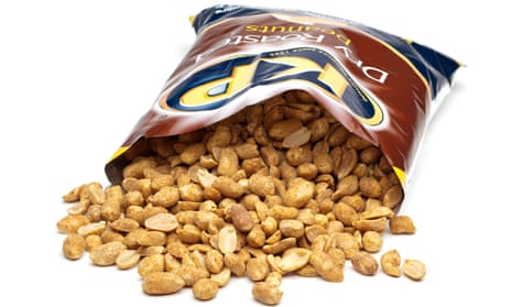 A bag of KP dry roasted nuts