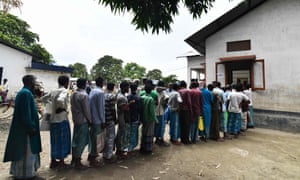 People stand in a queue to check their names on the final list of the National Register of Citizens (NRC) in an office in Pavakati, Morigaon district. 7848.jpg?width=300&quality=85&auto=forma