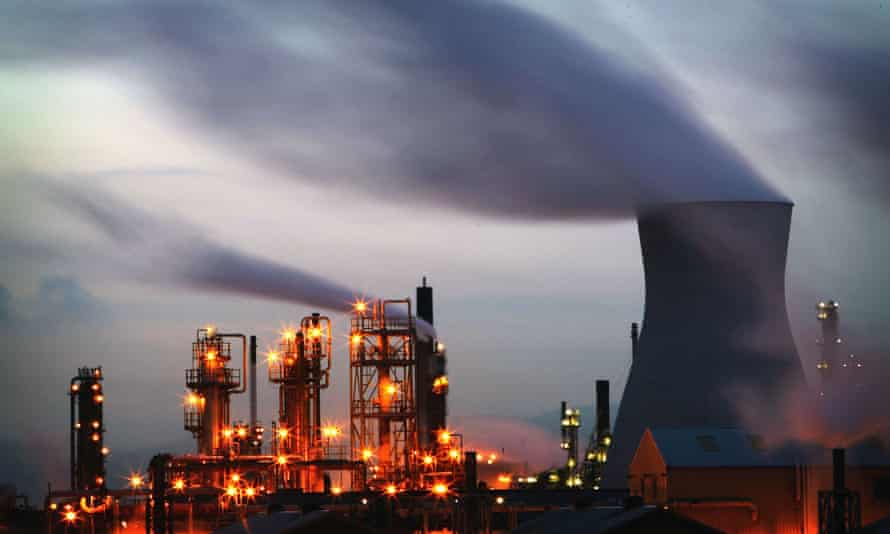 BP’s oil refinery complex in Grangemouth, central Scotland.