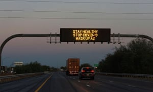 A freeway display in Red Rock, Arizona on 23 June 2020.
