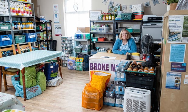 Volunteer Louise Scott at food bank Broke not Broken in Kinross-shire.