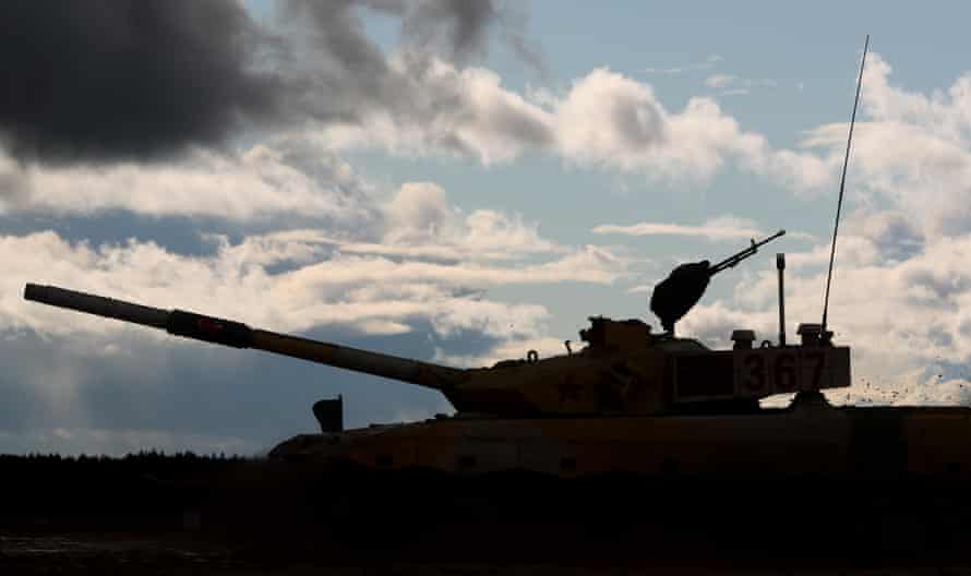 A PLA tank at the 2021 international army games near Moscow